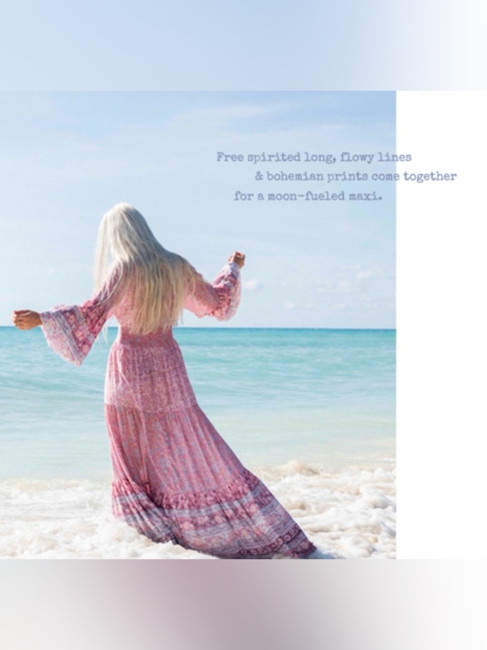 BILLABONG Cosmos Dress Size M BOHEMIAN LONG BALLOON SLEEVE DUSTY ROSE FLORAL - Picture 15 of 15